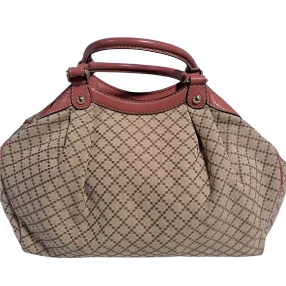 Gucci Beige and Pink Patterned Satchel - Picture 2 of 15